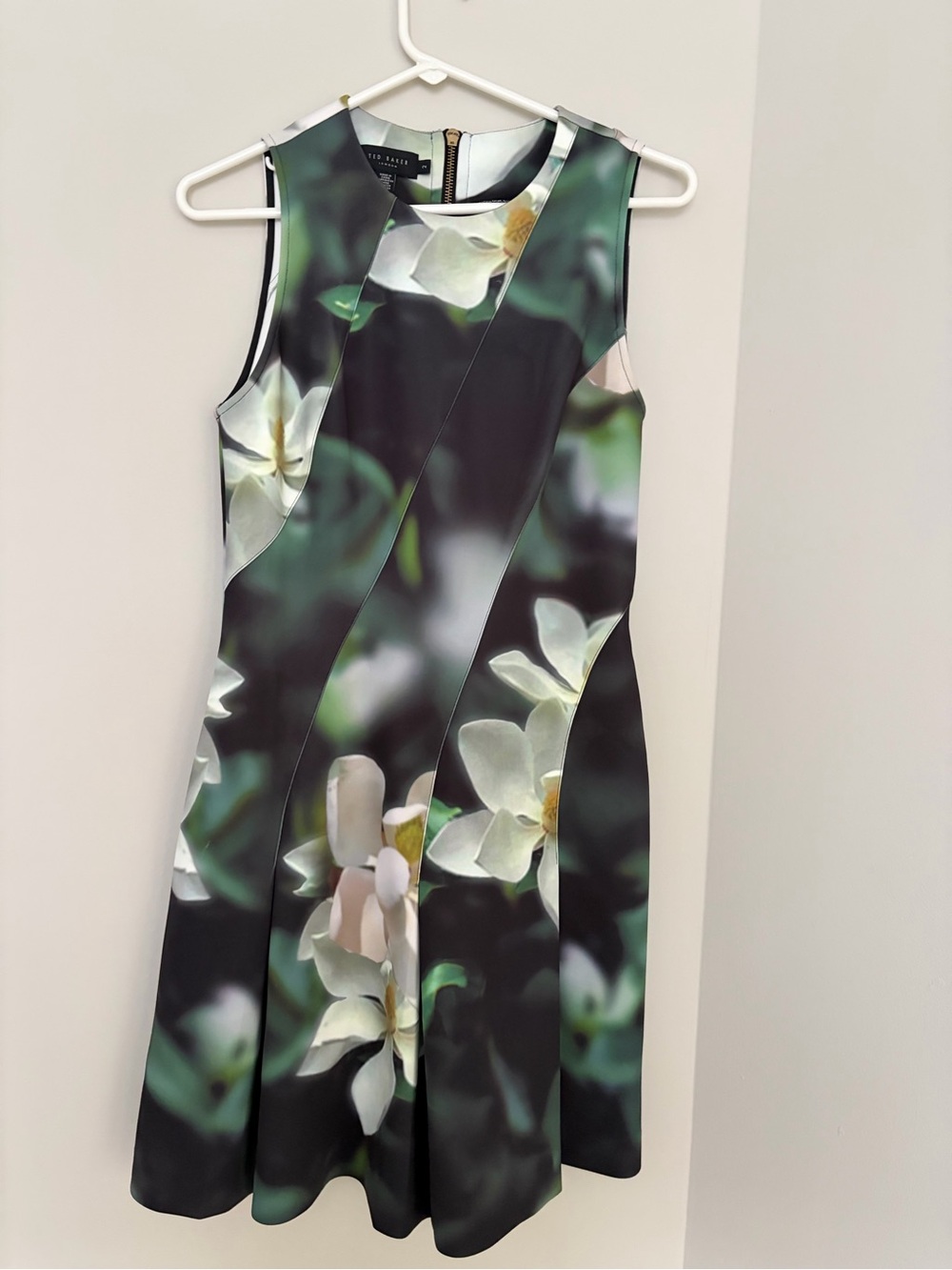 Ted Baker Maggnie Floral Print Neoprene Skater Dress Size 2